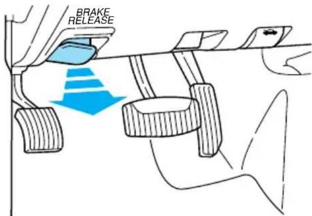 MAZDA BSeries (2006) - Avertissement: serrez toujours le frein de stationnement à fond et assurez-vous que le levier sélecteur est bien verrouillé à la position p (stationnement) (boîte de vitesses automatique) ou en première (1) (boîte de vitesses manuelle). - 1