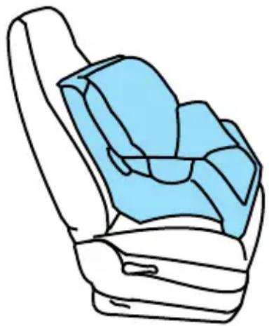 MAZDA BSeries (2006) - Pose d'un siège de sécurité pour infant au moyen de la ceinture trois points (siège du passager lésal avant seulement) - 1
