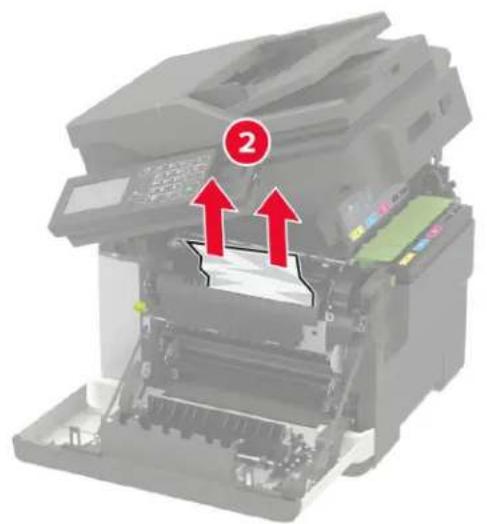LEXMARK CX421adn - Bourrage papier dans le réceptacle standard - 6