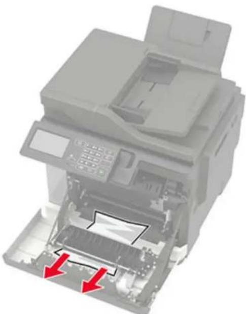 LEXMARK CX421adn - Bourrage papier dans l'unité d'impression recto verso - 3