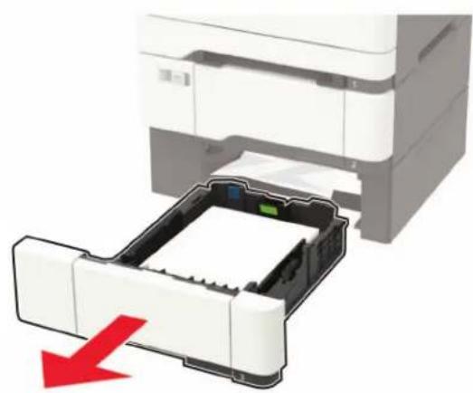 LEXMARK CX421adn - Bourrage papier dans les tiroirs - 1
