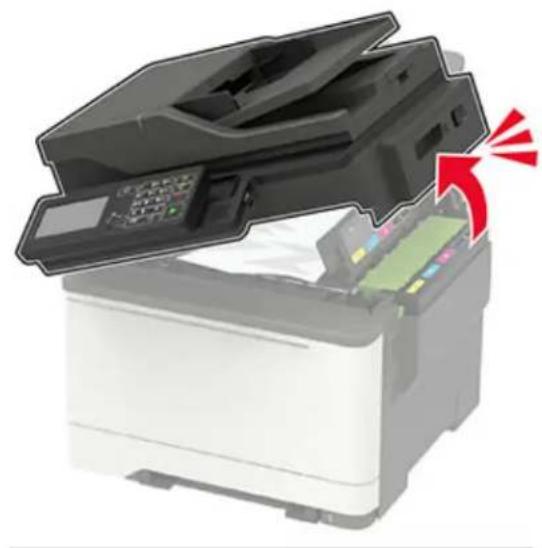 LEXMARK CX421adn - Bourrage papier dans le réceptacle standard - 1