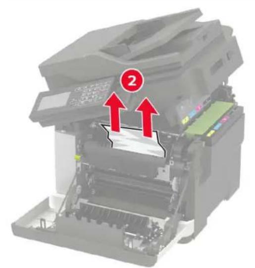 LEXMARK CX421adn - Bourrage papier dans l'unité de fusion - 6