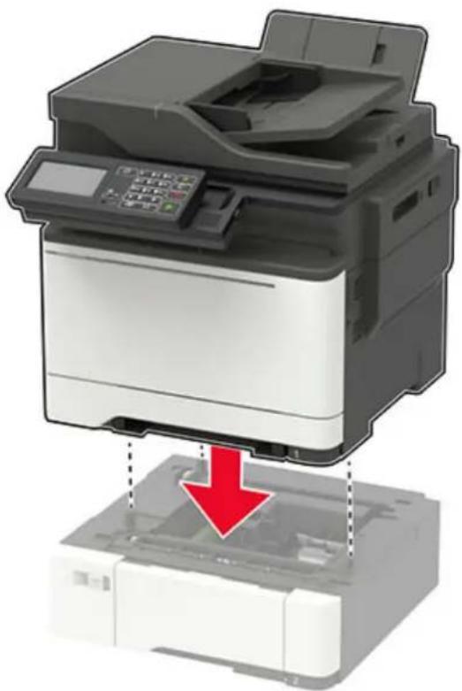 LEXMARK CX421adn - Installation des tiroirs en option - 3