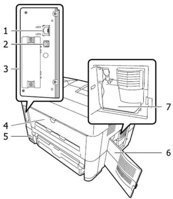 EPSON LPS4250PS - 背面と左側面 - 1