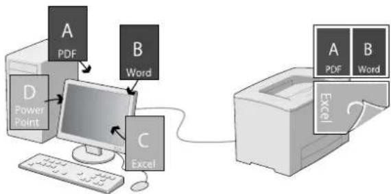 EPSON LPS4250PS - 複数のフィルを1つにまとて印刷 - 1