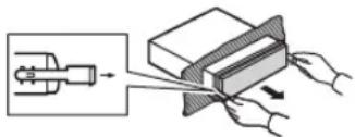 PIONEER MVHS100UBG - Entfernen des (mit dem mitgelieferten Montagerahmen eingebauten) Geräts - 2