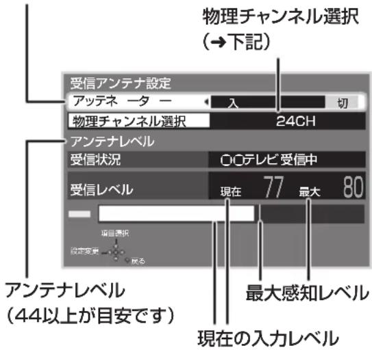 PANASONIC DMRUBZ1030 - 入力レベルが最大になるように、アンテナの向きを調整する - 1