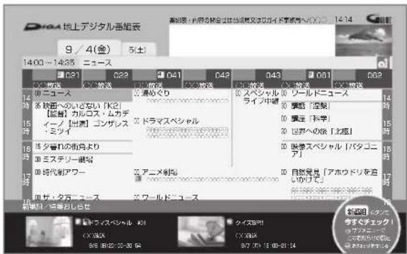 PANASONIC DMRUBZ1030 - 新番組 / 特番通知画面の表示について - 1