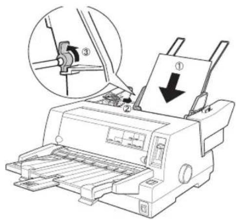 EPSON VP2300 - CSF（カットシートフィーダ）のエッジガイドの位置を調整します。 - 2