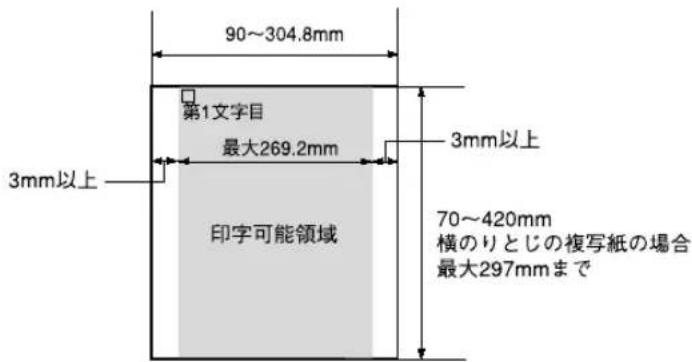 EPSON VP2300 - 印字領域 - 1