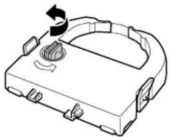 EPSON VP2300 - 新しいリボンカートリッジのリボンのたるみを取ります。 - 1