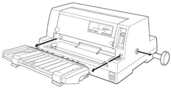 EPSON VP2300 - 用紙ガイドを取り外します。 - 1