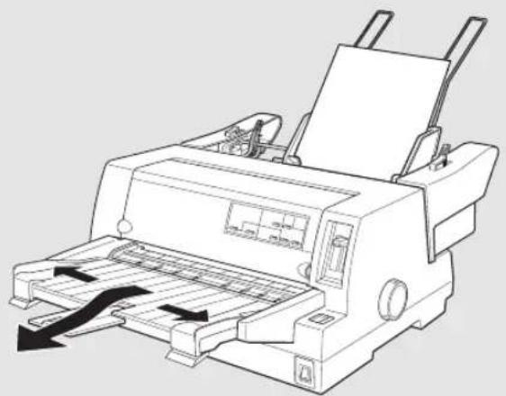 EPSON VP2300 - 単票紙を用紙ガイドまたはカットシートフィーダ（オプション）にセットします。 - 2