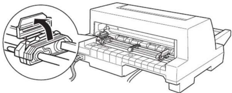 EPSON VP2300 - スプロケットカバーを開けます。 - 1