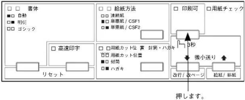 EPSON VP2300 - プリンタの [印刷可] スイッチを押します。 - 1