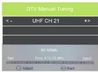 DENVER LED4072T2CS - Recherche manuelle des chaînes telé numériques - 1