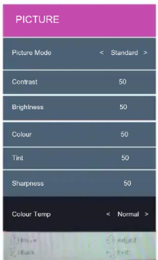 DENVER LED4072T2CS - Menu Image - 1