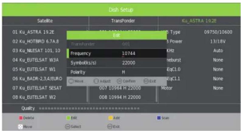 DENVER LED4072T2CS - Menu de modification de menu - 1