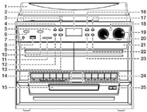DENVER MRD165 - KNAPPER OG KONTROLGREB HOVEDAPPARAT - 1