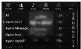 ALPINE INEW710DC - Searching for a Music File (Full Search Mode) - 1