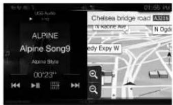 ALPINE INEW710DC - Przełączanie ekranu źródeł audio na dedykowany ekran - 3
