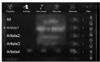 ALPINE INEW710DC - Búsqueda de un archivo de música (modo de búsqueda completa) - 2