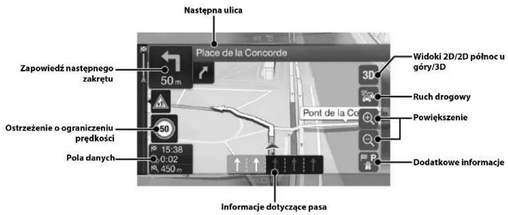 ALPINE INEW710DC - Funkcje mapy (tylko X902D/X802D-U/INE-W710D) - 1
