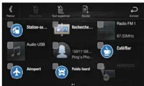 ALPINE X802DCU - 2Appuyez sur l'icone que vous souhaitez modifier dans la liste des icônes. - 2