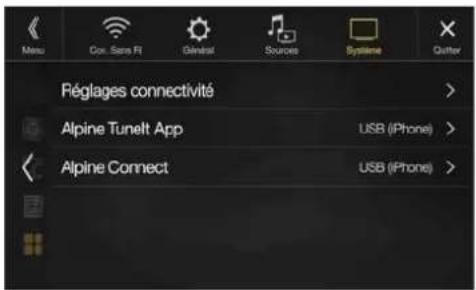 ALPINE X802DCU - Réglage Application - 1