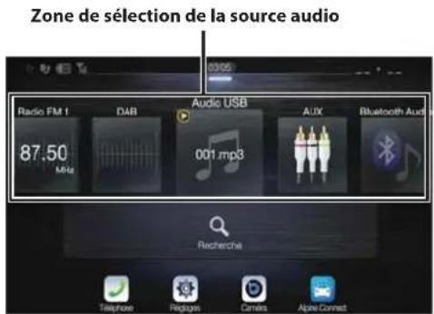ALPINE X802DCU - Appuyez sur le bouton MENU. - 1