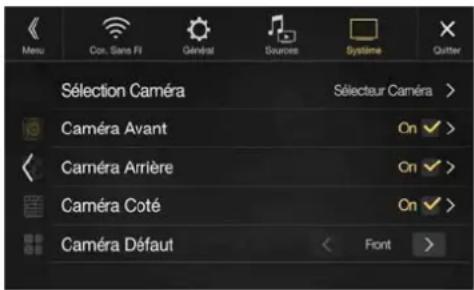 ALPINE X802DCU - Activation/désactivation du mode multicamera - 1