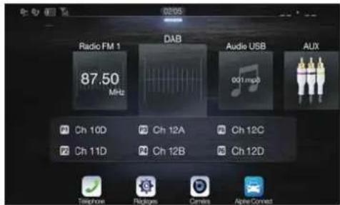 ALPINE X802DCU - Appuyez sur le bouton MENU. - 1