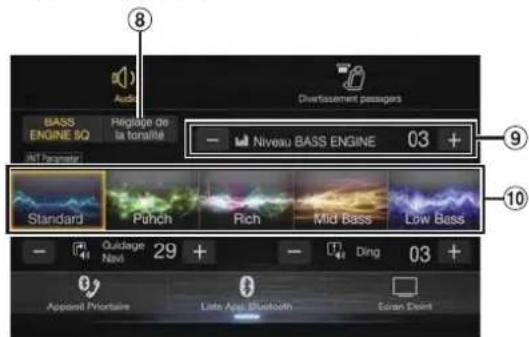 ALPINE X802DCU - Mode BASS ENGINE SQ - 1