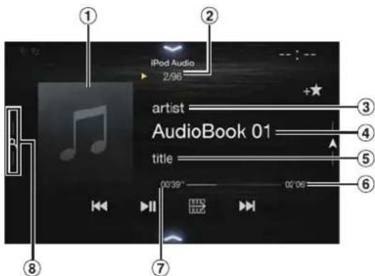 ALPINE X802DCU - Exemple d'écran principal iPod/iPhone - 1