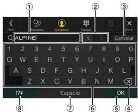 ALPINE X802DCU - Méthode de saisie des caractères et des numérios (clavier) - 1