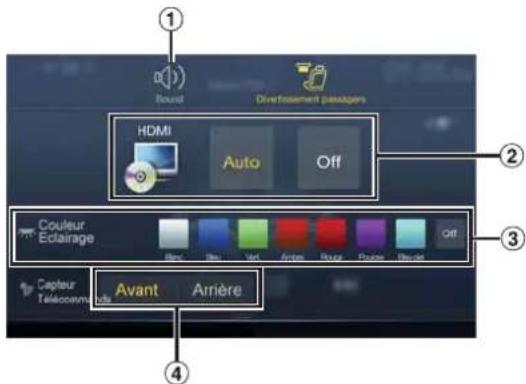 ALPINE X802DCU - Ecran de réglage du système de Divertissement passager arrêté - 1