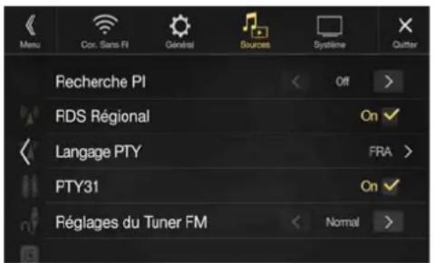 ALPINE X802DCU - Réglages Radio - 1