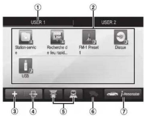 ALPINE X800DML - Utilisation de Mes favorsis - 1