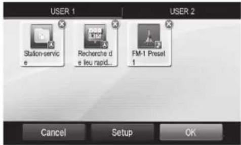 ALPINE X800DML - Ajout de favors Modification des favors - 2