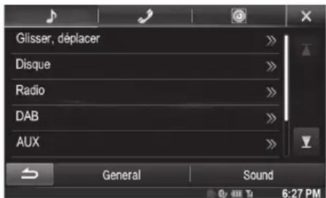 ALPINE X800DV - Procedure de configuration de la source - 1