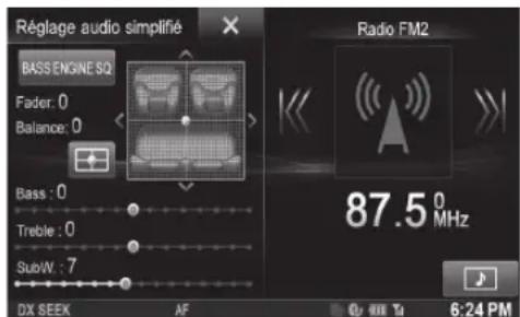 ALPINE X800DV - Mode de Reglages Audio faciles - 1