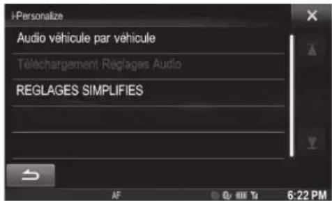 ALPINE X800DV - Appuyez sur la touche [i-Personalize]*. - 1