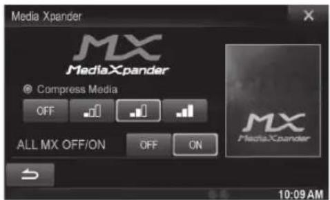 ALPINE X800DV - Réglage: Media Xpander - 1