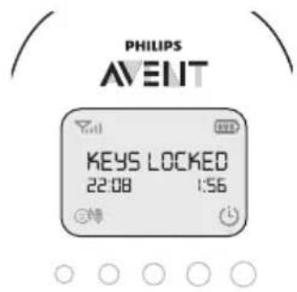 PHILIPS AVENT SCD720 - Bloqueio dos botões - 1