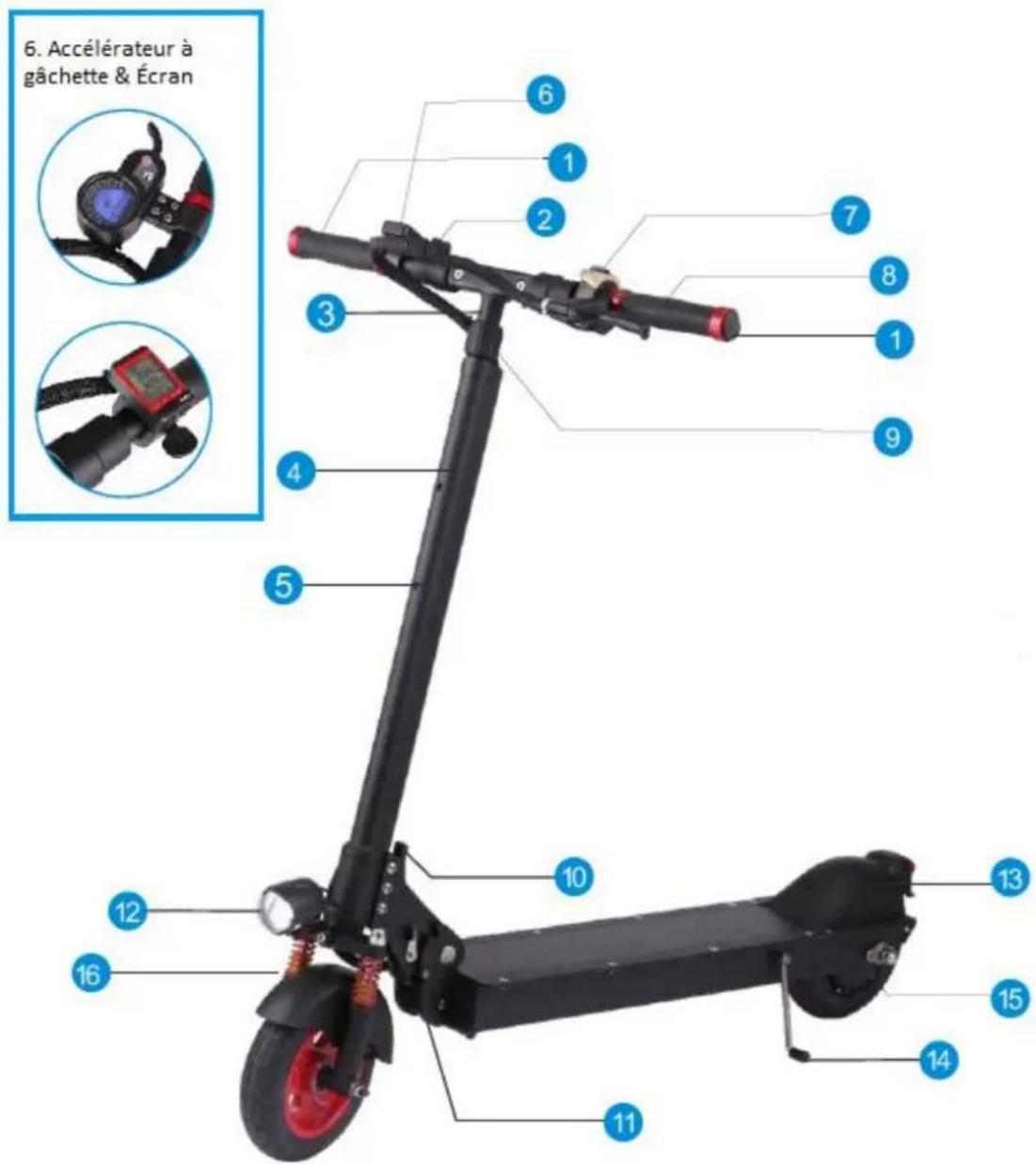 BOHLT eKick 8 Pro - Diagramme trottinette électrique - 1