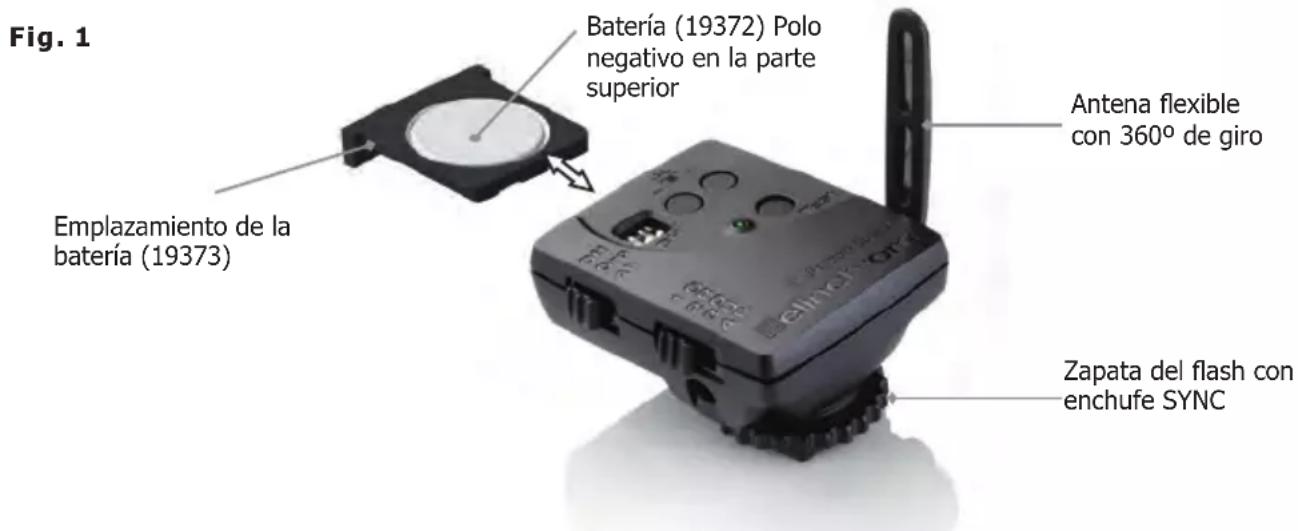 Elinchrom DLite RX 24 - Conector para la zapata del flash con articulación de tornillo - 1