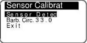 Lofrans Iris - Sensor calibration menu - 1