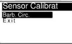 Lofrans Iris - Sensor calibration menu - 2