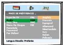 Magnum TVDVD 5561 - MENU PRÉFÉRENCES - 2